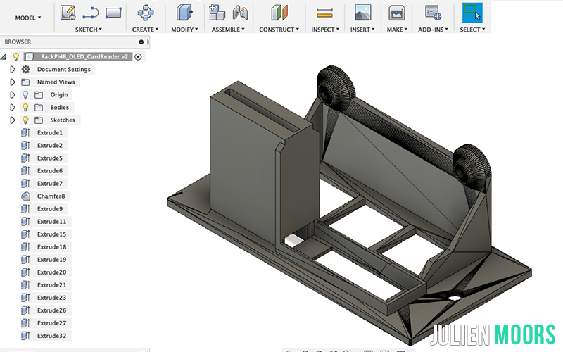 Lecteur carte micro SD fusion 360